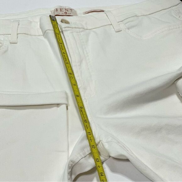 Jen 7 7 For All Mankind Straight Crop & Roll White Jeans Size 18 NWT - Picture 12 of 14
